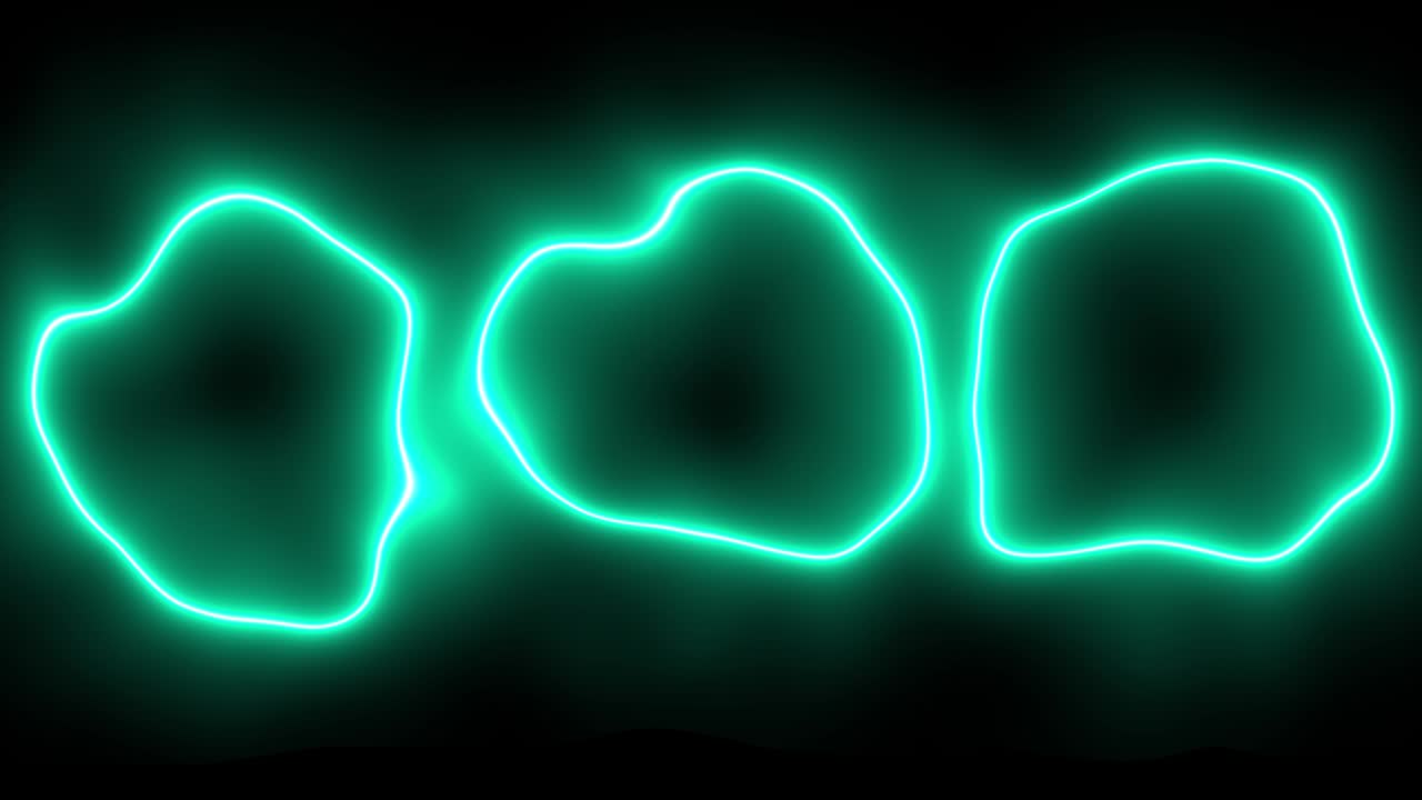 Neon circle distortion glowing animation motion graphics