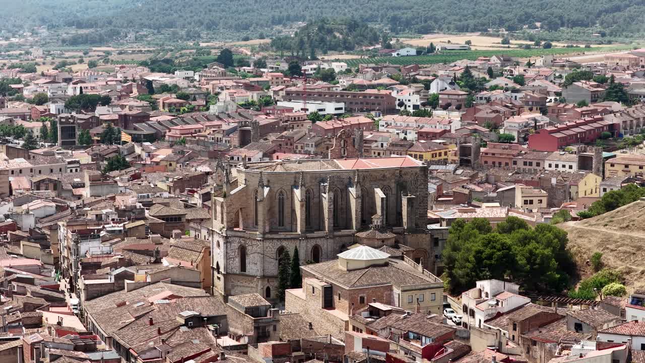 Vista aérea de un paisaje urbano europeo