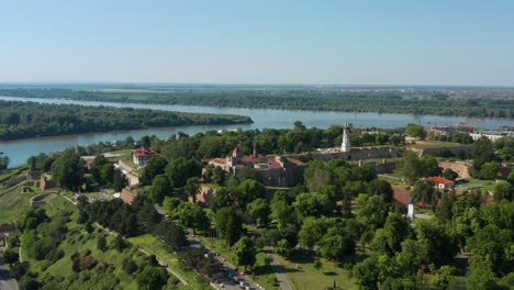 belgrade fortress in kalemegdan park beside danube river in serbia