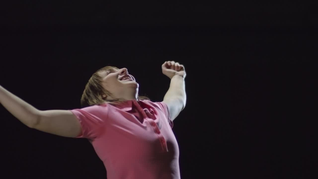 Female Soccer Player Celebrating Victory