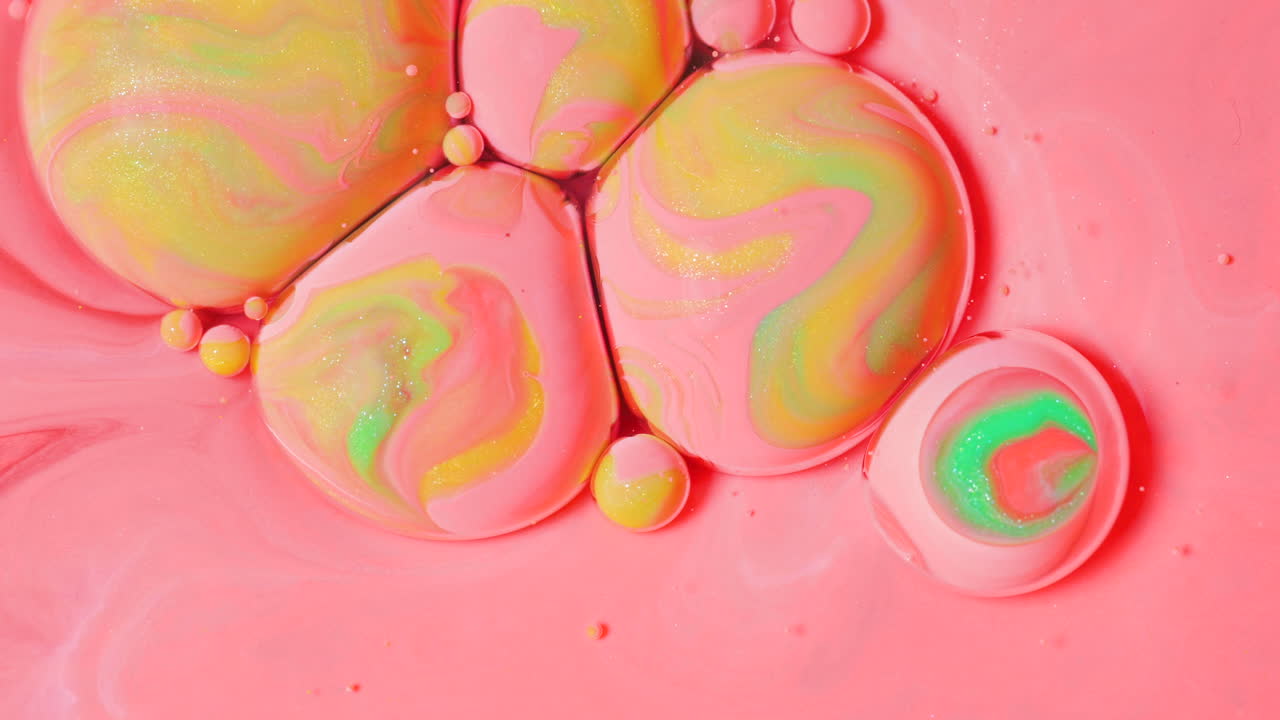 arte líquido abstracto con burbujas