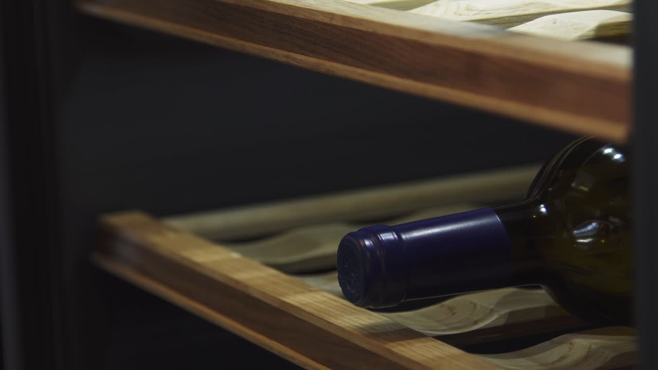 Wine bottle in a wine cooler