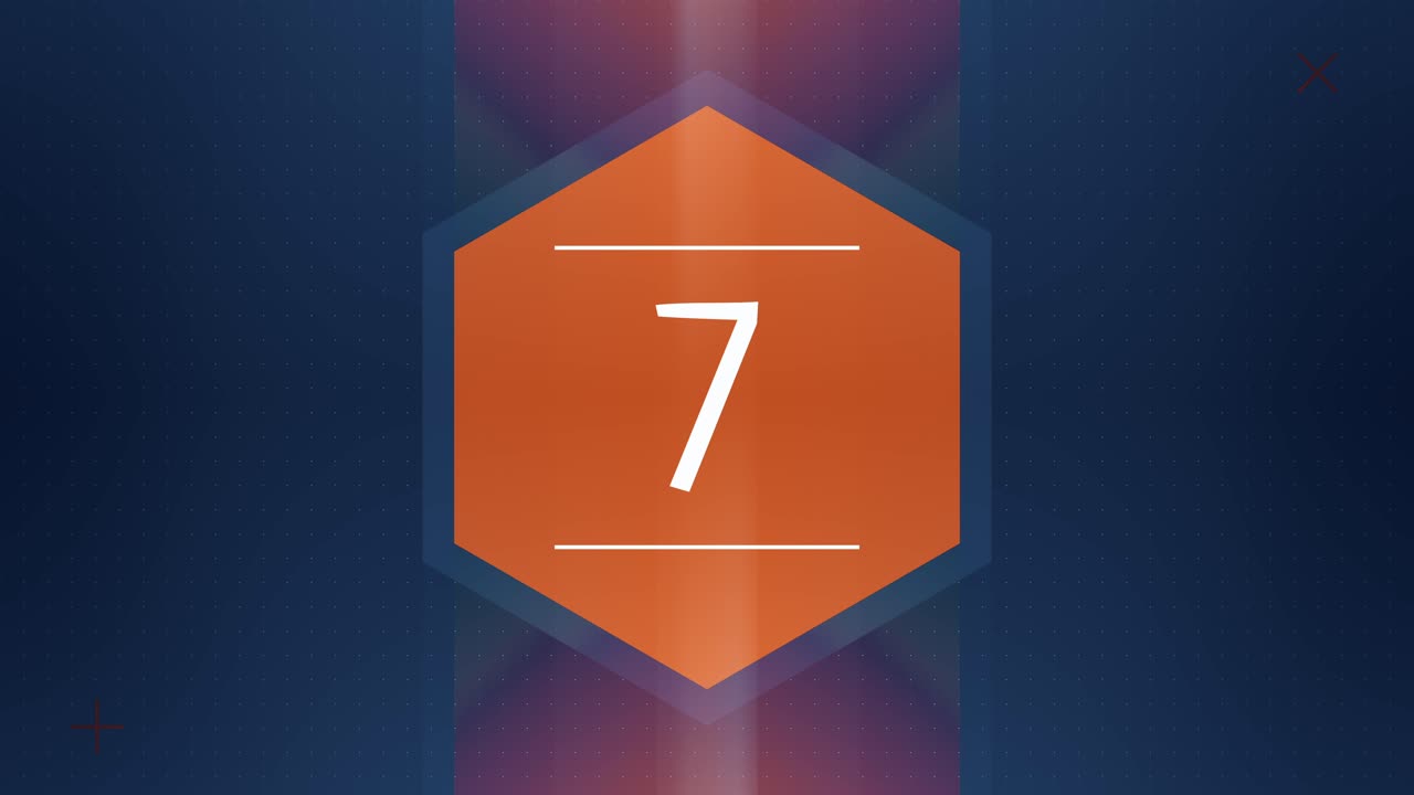 카운트다운 타이머 그래픽 - 숫자 7