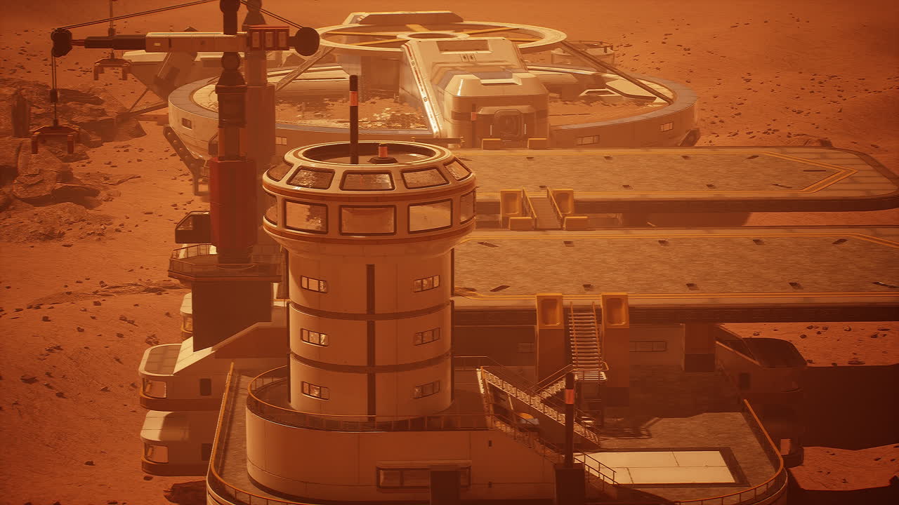 A Futuristic Mars Base