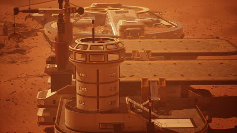 a futuristic mars base