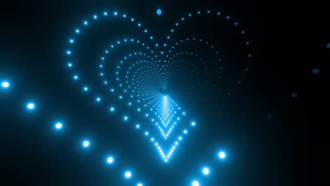 abstract blue heart tunnel