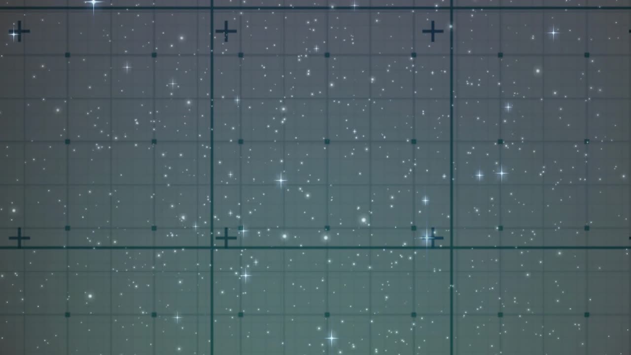 Starting playback, digital star field overlaying grid flickering while checking grid alignment