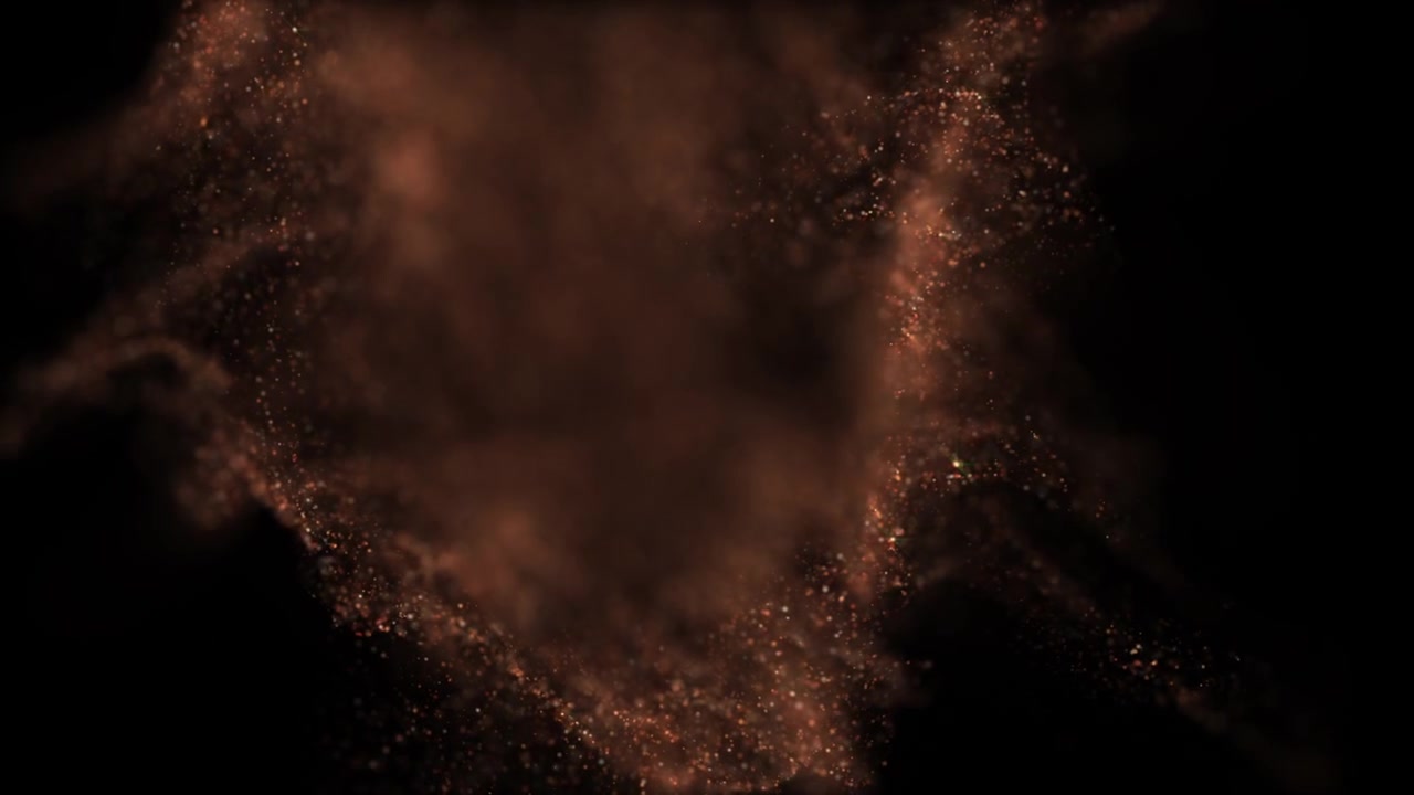 Elemento introduttivo con particelle in movimento fluide a forma di tornado digitale dorato