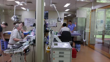 students and instructor in a dental training lab