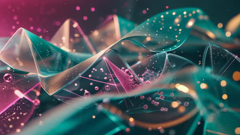 abstract flowing light waves with particles