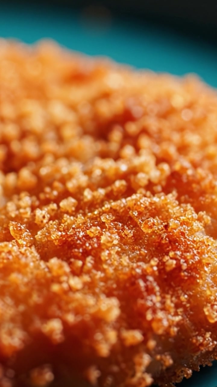 A Close-Up View of a Crispy Golden-Brown Fried Item with a Crunchy Texture and Perfectly Fried Coating, Highlighting the Appetizing Details of the Dish