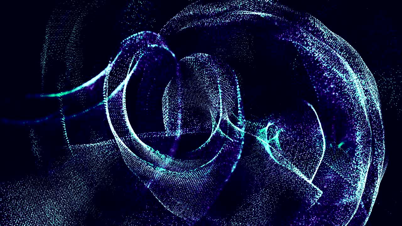 Hi-Tech digital particles wave flow and dots for motion abstract background