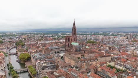 estrasburgo ciudad clip drone aéreo