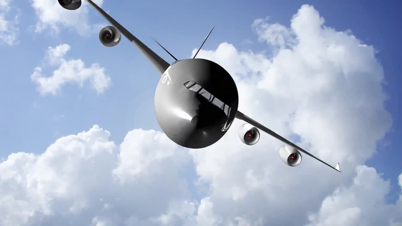 하늘을 날고 있는 비행기