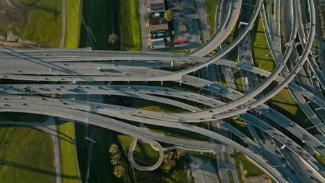 large multilane highway interchange