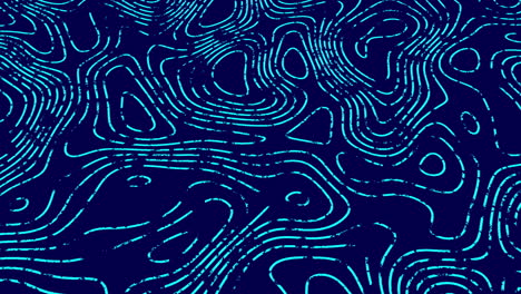 animación de senderos de línea azul que se mueven en movimiento hipnótico en un bucle sin costuras sobre fondo azul