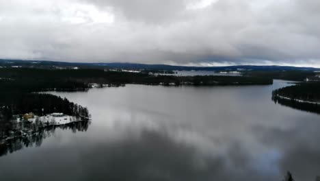 winter lake landscape