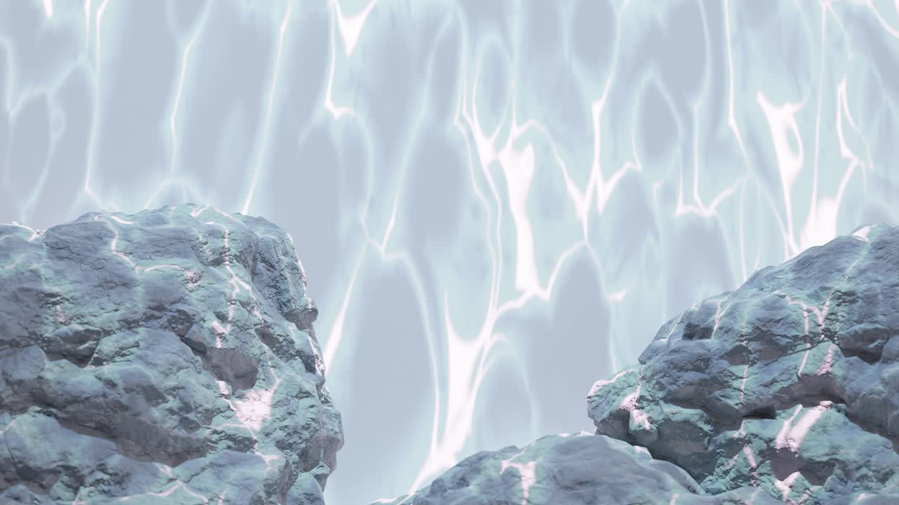 바위 배경 사이의 전기 백색 에너지