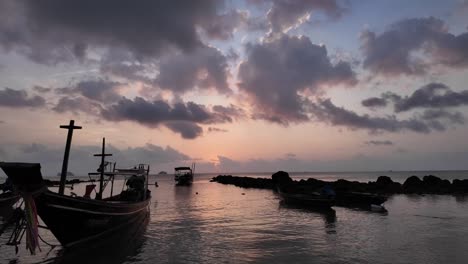 vista del atardecer en koh samui, tailandia