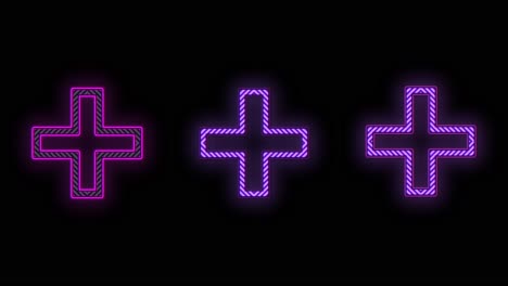 Crosses-pattern-with-purple-neon-light