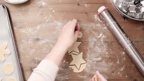 baking christmas sugar cookies for santa.