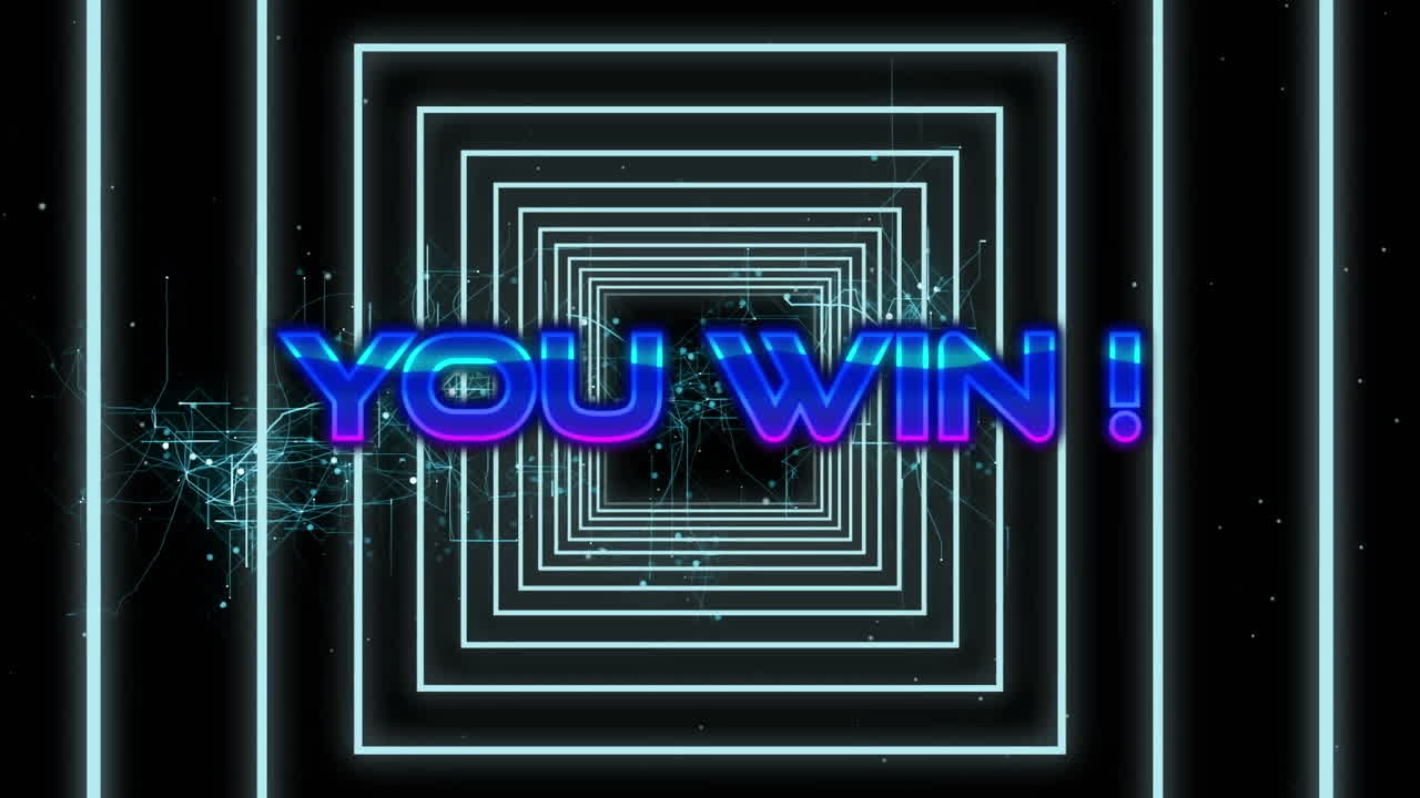 검은 바탕에 원활한 움직임에서 사각형에 대한 텍스트를 이길 수 있습니다