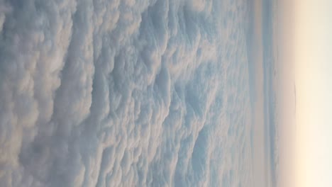fluffy cumulus cloudscape from above