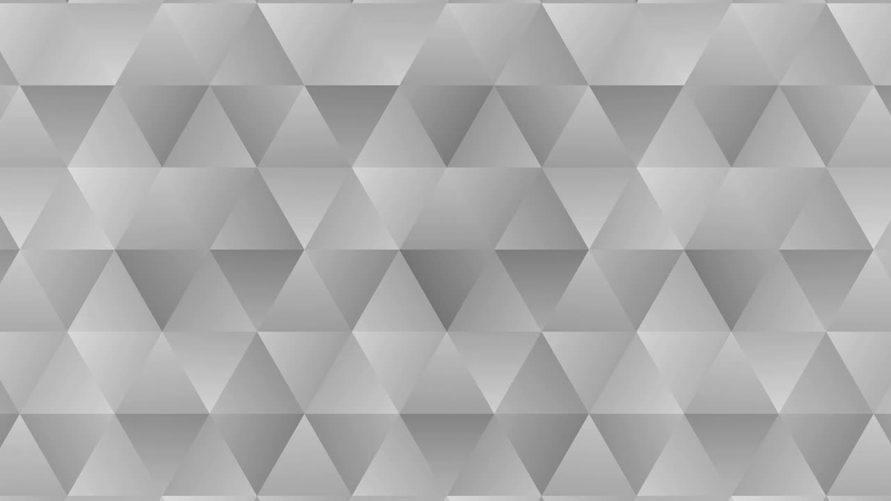 patrón triangular de formas geométricas. animación de bucle poligonal abstracta. fondo de gradiente monocromático.