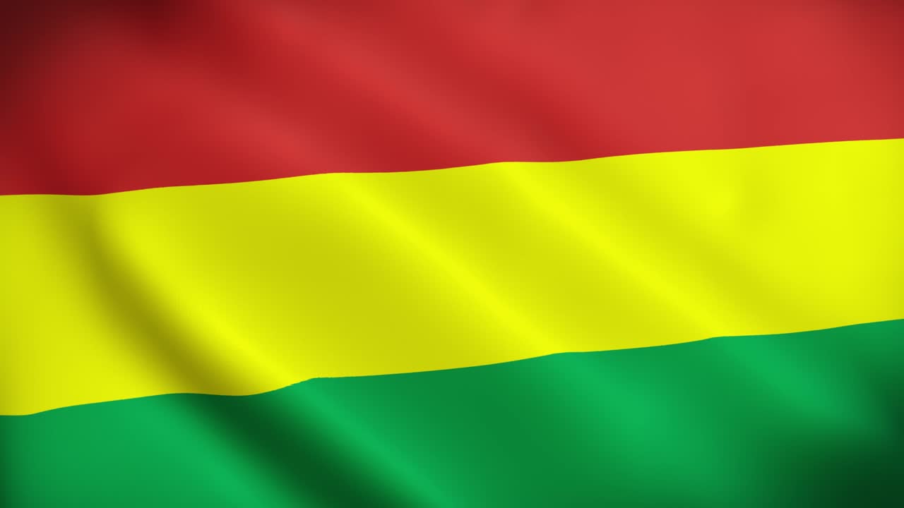 4K Animeret nationalflag fra Bolivia, vajende boliviansk flag