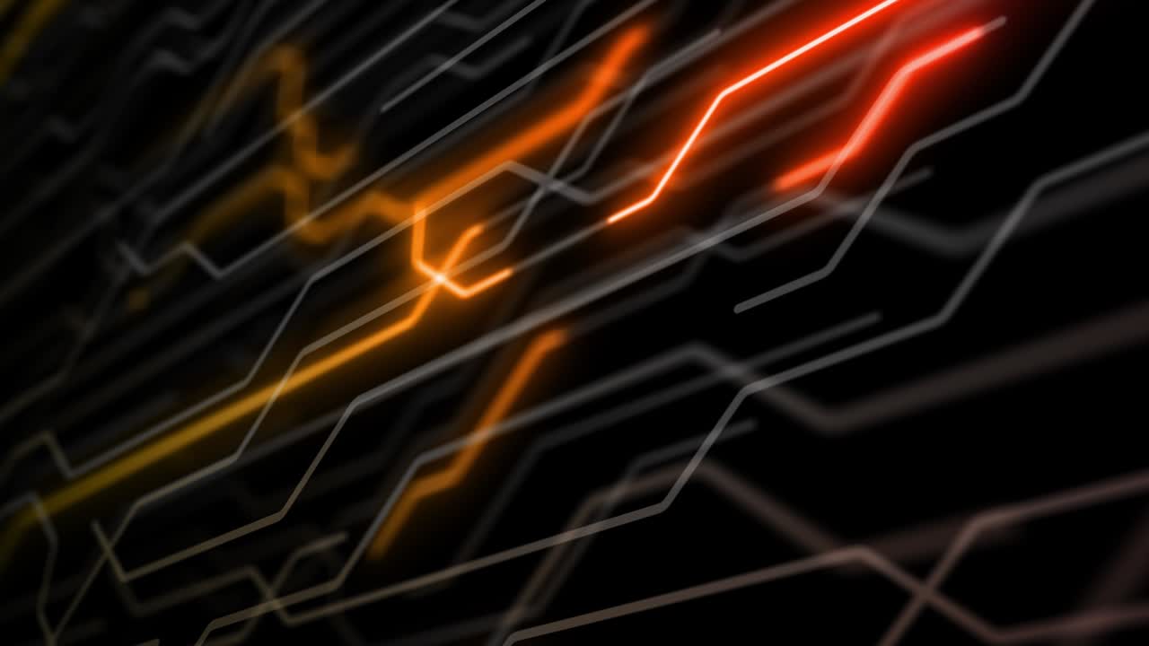 4K loop of Circuit board, Motherboard, Digital chip. Tech science background. Integrated communication processor. Information engineering component with bokeh. 3D Render computer hardware technology