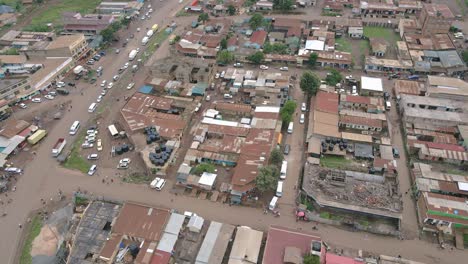 loitokitok neighborhoods and environment in kenya - aerial drone shot