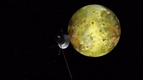 voyager space probe flyby of jupiter's moon io