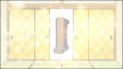 japanese style slide door 3 second count down animation