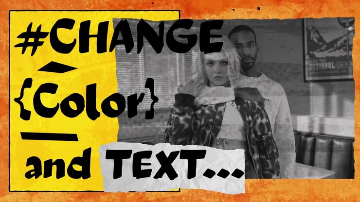 Paper Collage Intro (This dynamic template features a grunge-style intro with a paper collage effect)