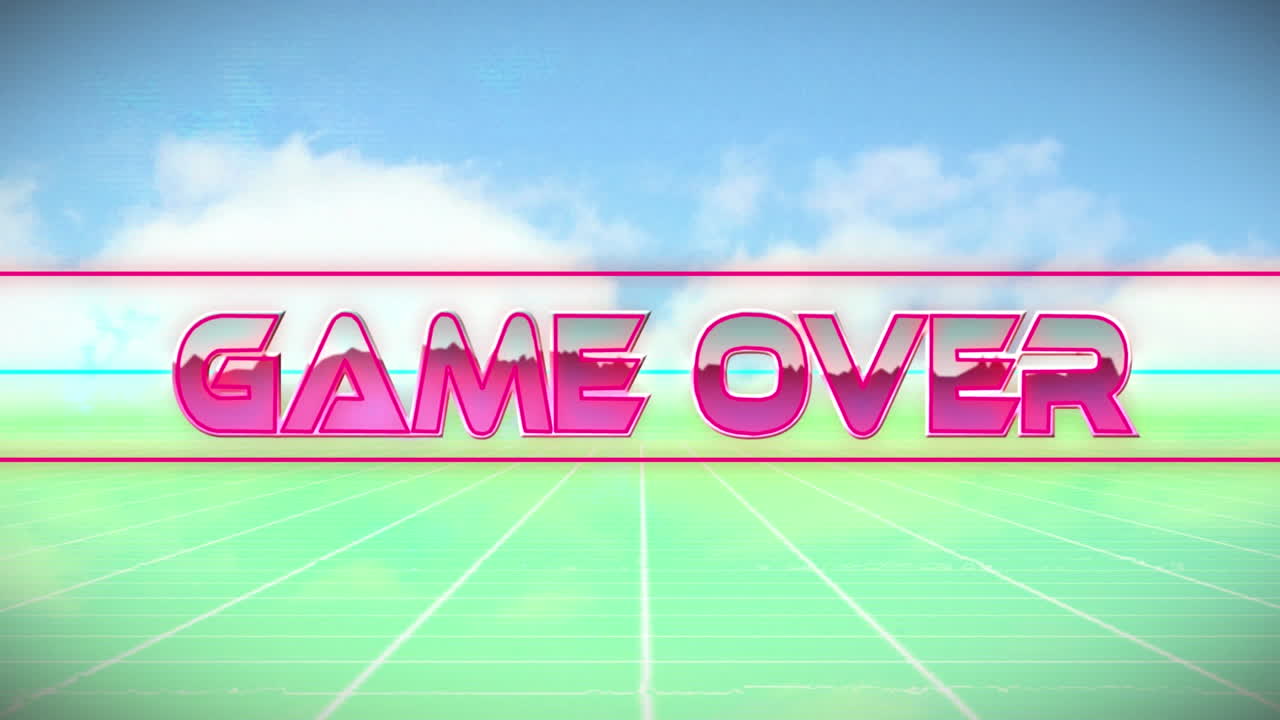 디지털 다채로운 추상적인 공간에서 게임의 애니메이션