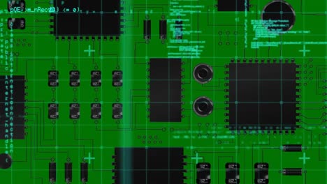 Animaciones-De-Procesamiento-De-Datos-Digitales-Sobre-La-Placa-Base-De-La-Computadora