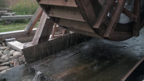 wooden water wheel close up 4k uhd