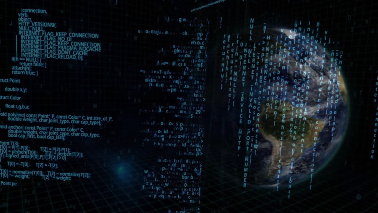 Globe with program codes