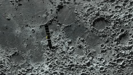 lunar surface with spacecraft