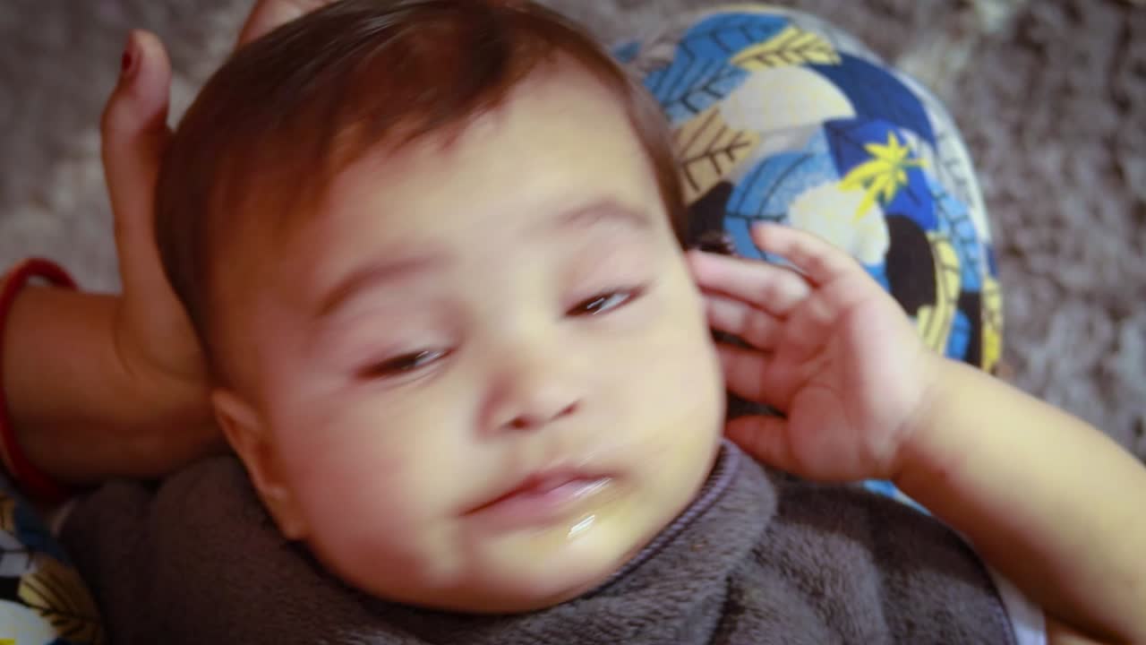 평평한 각도에서 낮에 나무에 둥지에 앉아 있는 새