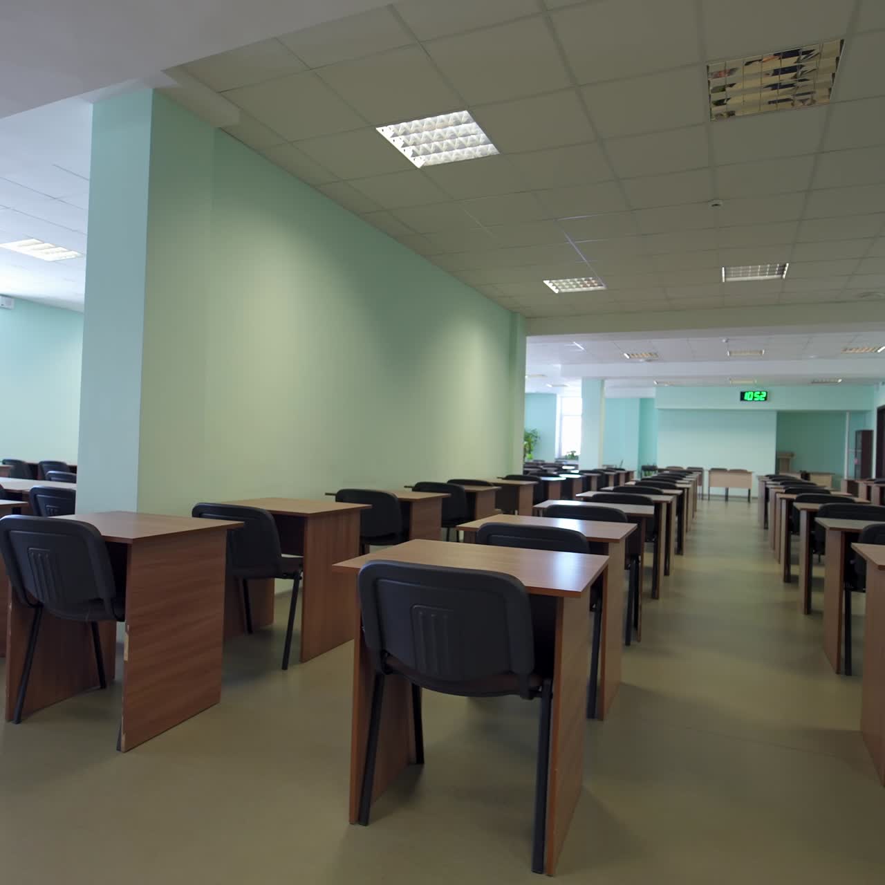 Empty interior of classroom