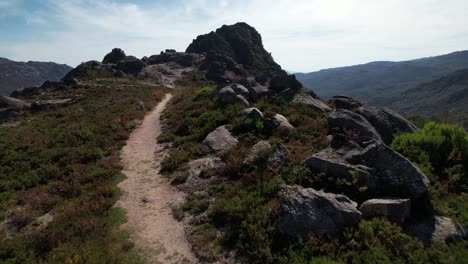 Aerial-view-of-the-ruins-of-the-Castro-Laboreiro-castle-at-the-Peneda-Geres-National-Park-in-Portugal