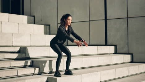 woman on stairs for fitness