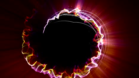 las partículas mágicas anillo fondo abstracto, animación, renderización, bucle