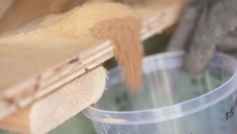 carpentry workshop sawdust collection in a woodworking environment