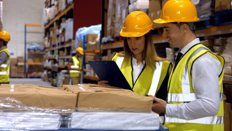 workers looking at checklist