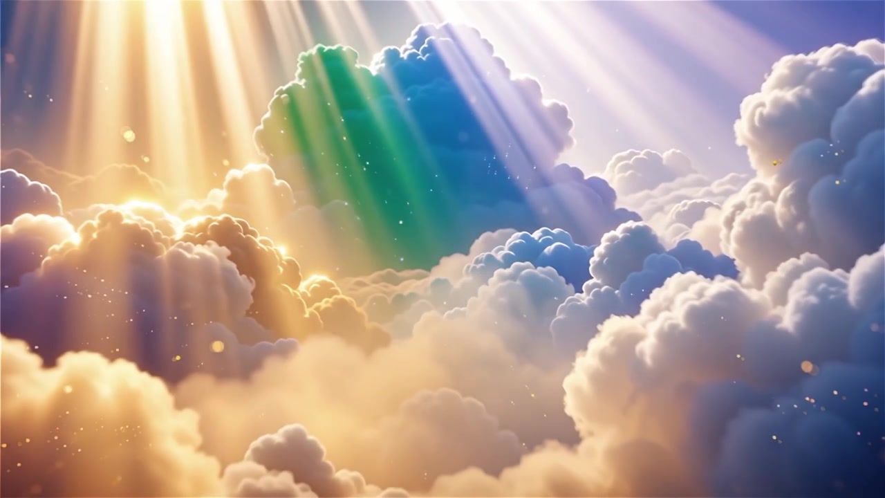 Christian Heavenly Light Worship Background
