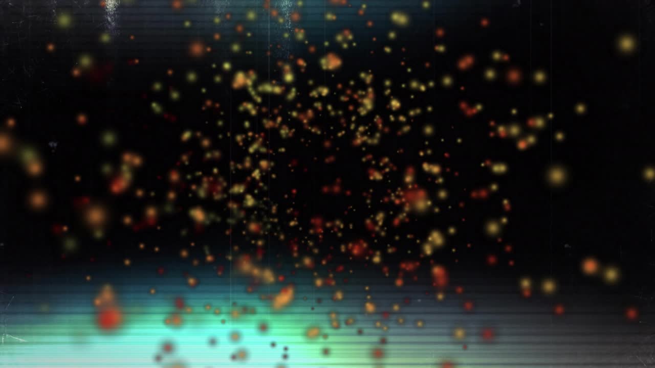 Swirling glowing particles animating in void, flickering into view, spiraling to show energy flow