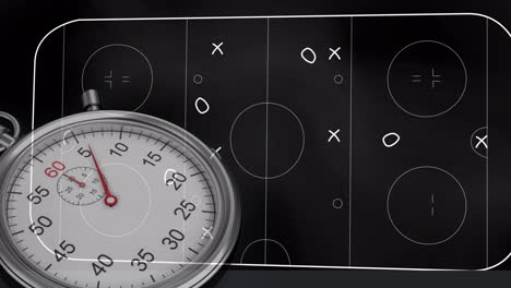 animación del temporizador que se mueve sobre el plan de juego a bordo