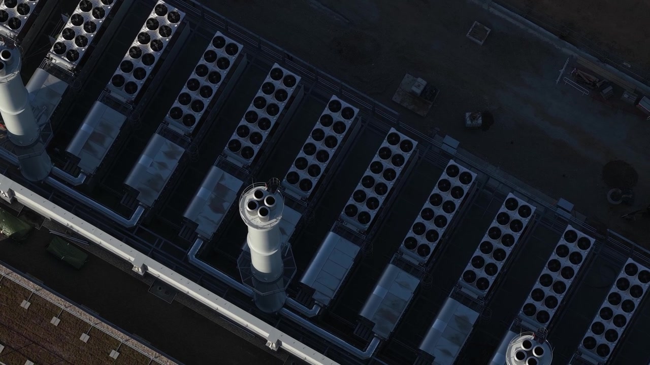 Aerial view of 180MW data center campus under construction in Hanau near Frankfurt, Germany, a major new AI, cloud and digital infrastructure developmen